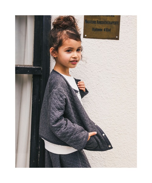 BeBe（ベベ）の「BeBe/【お揃い】ダイヤキルトカーディガン(90~150cm