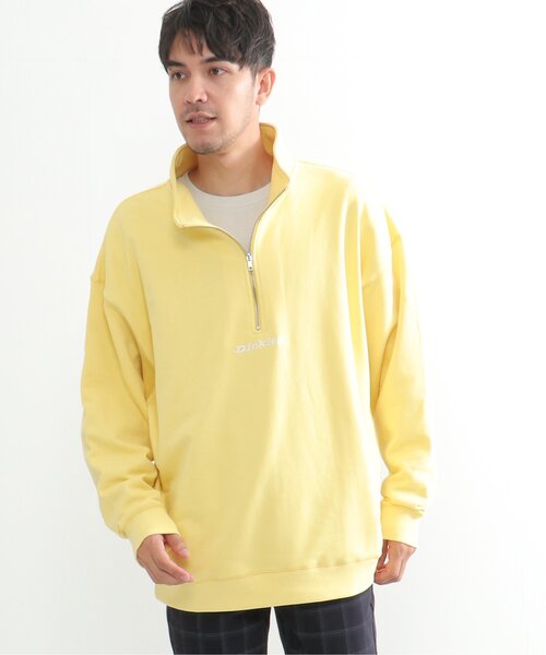 Dickies（ディッキーズ）の「Dickies ディッキーズ ハーフジップトレーナー（スウェット・メンズ・ネイビー/ライトイエロー/ブラック/オフホワイト・XL/L/M）」の5枚目の写真