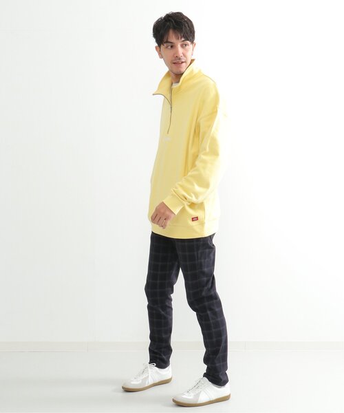 Dickies（ディッキーズ）の「Dickies ディッキーズ ハーフジップトレーナー（スウェット・メンズ・ネイビー/ライトイエロー/ブラック/オフホワイト・XL/L/M）」の7枚目の写真