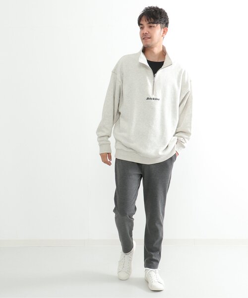 Dickies（ディッキーズ）の「Dickies ディッキーズ ハーフジップトレーナー（スウェット・メンズ・ネイビー/ライトイエロー/ブラック/オフホワイト・XL/L/M）」の8枚目の写真