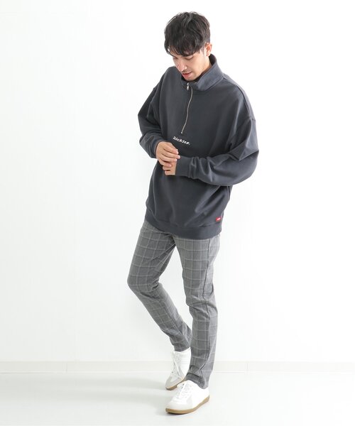 Dickies（ディッキーズ）の「Dickies ディッキーズ ハーフジップトレーナー（スウェット・メンズ・ネイビー/ライトイエロー/ブラック/オフホワイト・XL/L/M）」の9枚目の写真