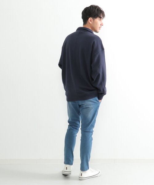 Dickies（ディッキーズ）の「Dickies ディッキーズ ハーフジップトレーナー（スウェット・メンズ・ネイビー/ライトイエロー/ブラック/オフホワイト・XL/L/M）」の11枚目の写真