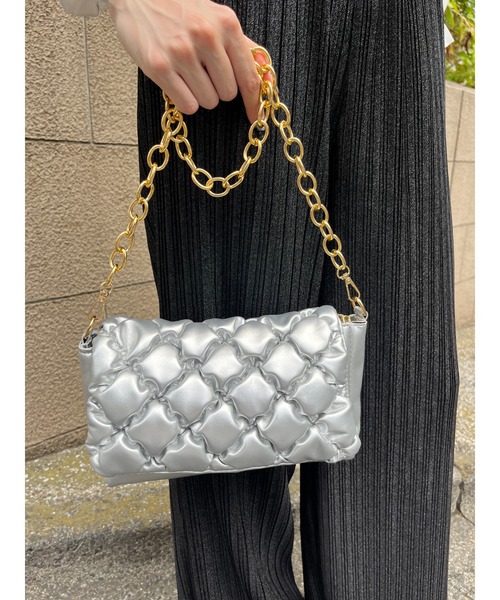 WC（ダブル シー）の「ポップコーンキルトバッグ（ショルダーバッグ・レディース・オレンジ/シルバー/ブラック・FREE）」の3枚目の写真