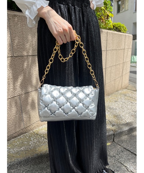 WC（ダブル シー）の「ポップコーンキルトバッグ（ショルダーバッグ・レディース・オレンジ/シルバー/ブラック・FREE）」の9枚目の写真