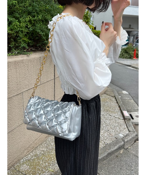 WC（ダブル シー）の「ポップコーンキルトバッグ（ショルダーバッグ・レディース・オレンジ/シルバー/ブラック・FREE）」の11枚目の写真