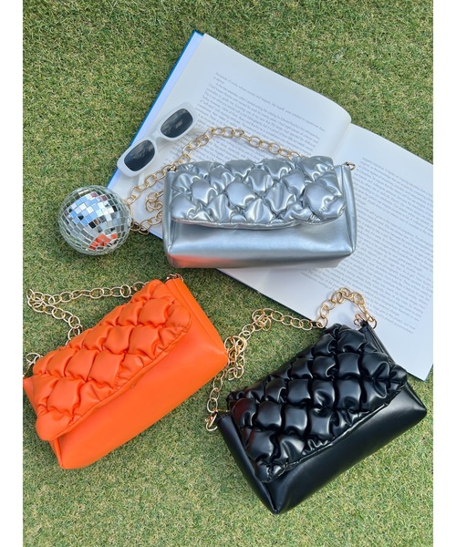 WC（ダブル シー）の「ポップコーンキルトバッグ（ショルダーバッグ・レディース・オレンジ/シルバー/ブラック・FREE）」の19枚目の写真