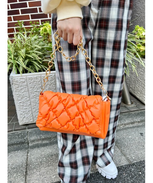 WC（ダブル シー）の「ポップコーンキルトバッグ（ショルダーバッグ・レディース・オレンジ/シルバー/ブラック・FREE）」の7枚目の写真
