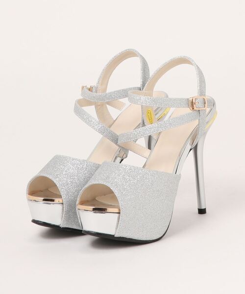 Mafmof（マフモフ）の「Mafmof(マフモフ)厚底ダブルベルトヒールサンダル（サンダル・レディース・ホワイト/ブラック/シルバー/ブラック系その他・LL/L/M/S）」の4枚目の写真