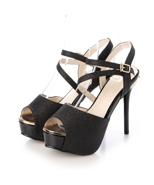 Mafmof（マフモフ）の「Mafmof(マフモフ)厚底ダブルベルトヒールサンダル（サンダル・レディース・ホワイト/ブラック/シルバー/ブラック系その他・LL/L/M/S）」の9枚目の写真