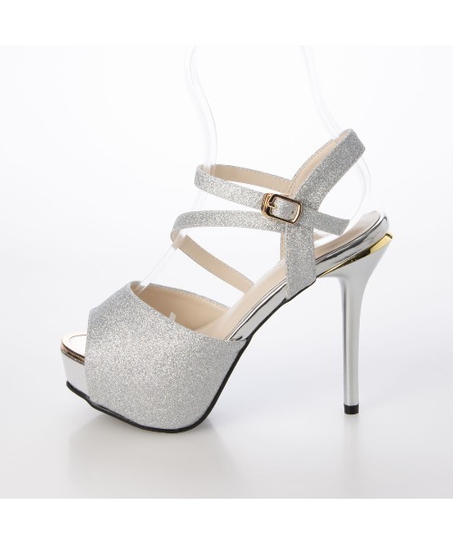 Mafmof（マフモフ）の「Mafmof(マフモフ)厚底ダブルベルトヒールサンダル（サンダル・レディース・ホワイト/ブラック/シルバー/ブラック系その他・LL/L/M/S）」の12枚目の写真