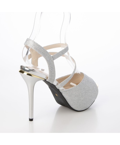 Mafmof（マフモフ）の「Mafmof(マフモフ)厚底ダブルベルトヒールサンダル（サンダル・レディース・ホワイト/ブラック/シルバー/ブラック系その他・LL/L/M/S）」の20枚目の写真