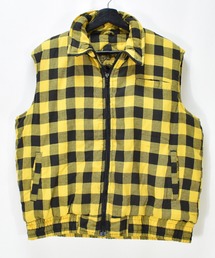 【ヴィンテージ古着】BRANDED LION チェック柄 中綿入りベスト