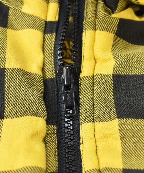 VINTAGE(ヴィンテージ)の「【ヴィンテージ古着】BRANDED LION チェック柄 中綿入りベスト(ダウンベスト・メンズ・イエロー・X-LARGE)」の7枚目の写真