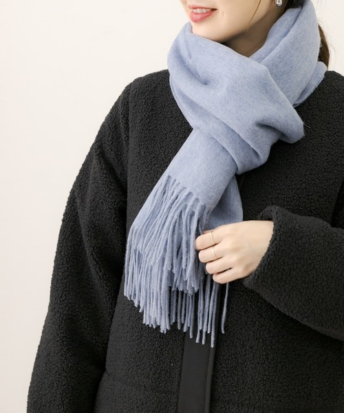 URBAN RESEARCH Sonny Label(アーバンリサーチサニーレーベル)の「大判ウールストール(マフラー・レディース・ブルー/グレー/ピンク/ブラック・ONE)」の3枚目の写真