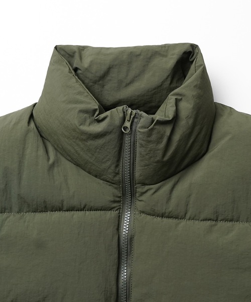 ILL'S（イルズ）の「ビッグシルエット スタンドネック ドロスト エコダウン フルジップナイロンベスト【ILL’S】（ダウンベスト・メンズ・ブラック/グリーン/ネイビー/ブラウン/カーキ・L/M）」の20枚目の写真