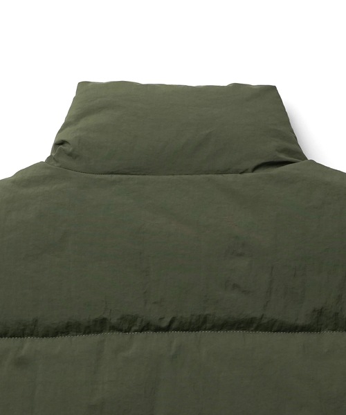 ILL'S（イルズ）の「ビッグシルエット スタンドネック ドロスト エコダウン フルジップナイロンベスト【ILL’S】（ダウンベスト・メンズ・ブラック/グリーン/ネイビー/ブラウン/カーキ・L/M）」の19枚目の写真