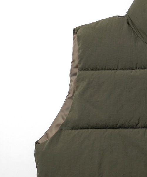 ILL'S（イルズ）の「ビッグシルエット スタンドネック ドロスト エコダウン フルジップナイロンベスト【ILL’S】（ダウンベスト・メンズ・ブラック/グリーン/ネイビー/ブラウン/カーキ・L/M）」の13枚目の写真