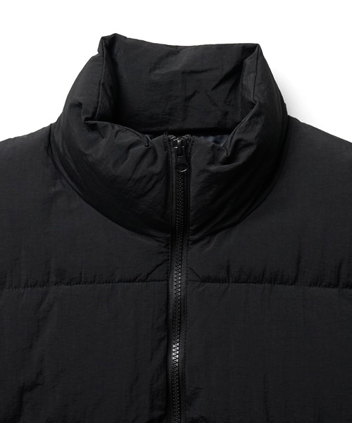 ILL'S（イルズ）の「ビッグシルエット スタンドネック ドロスト エコダウン フルジップナイロンベスト【ILL’S】（ダウンベスト・メンズ・ブラック/グリーン/ネイビー/ブラウン/カーキ・L/M）」の10枚目の写真