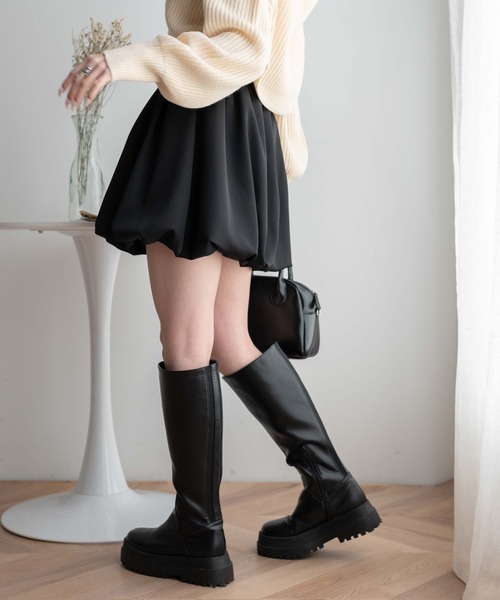 WEGO（ウィゴー）の「WEGO/バルーンスカパン（スカート・レディース・ブラック・FREE）」の3枚目の写真