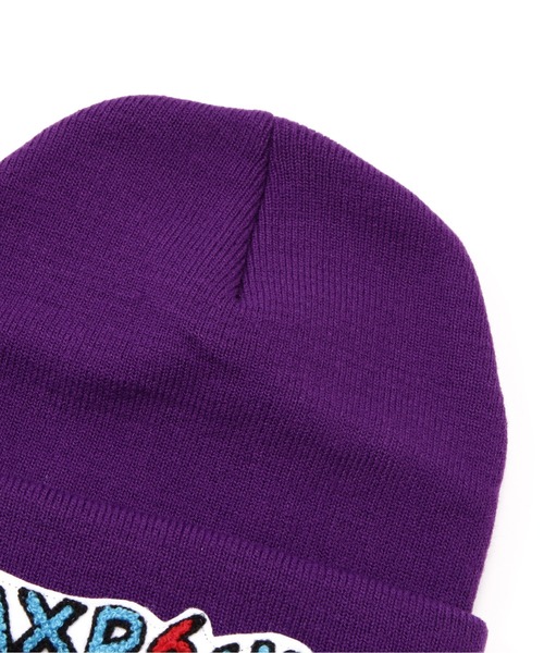 maxsix（マックスシックス）の「maxsix(マックスシックス）MX-1302/@別注ニットキャップ マックスロック（ニットキャップ/ビーニー・メンズ・パープル/ブラック/グレー・F）」の8枚目の写真