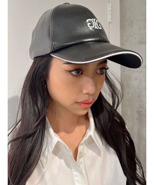 GYDA（ジェイダ）の「Symmetry GYDAパイピングキャップ（キャップ・レディース・オフホワイト/ブラック・FREE）」の6枚目の写真