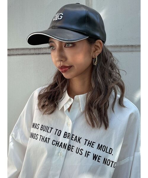 GYDA（ジェイダ）の「Symmetry GYDAパイピングキャップ（キャップ・レディース・オフホワイト/ブラック・FREE）」の14枚目の写真