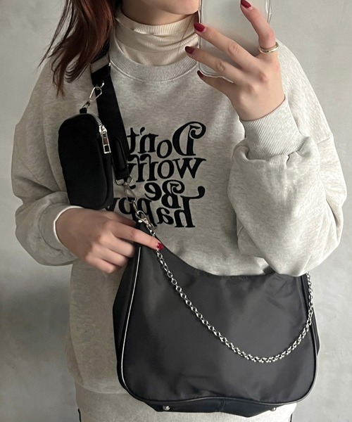 apres jour mignon(アプレジュールミニョン)の「【apresjour mignon×ARIAZ】ポーチ付きショルダーバッグ(ショルダーバッグ・レディース・ブラック・ONESIZE)」の1枚目の写真