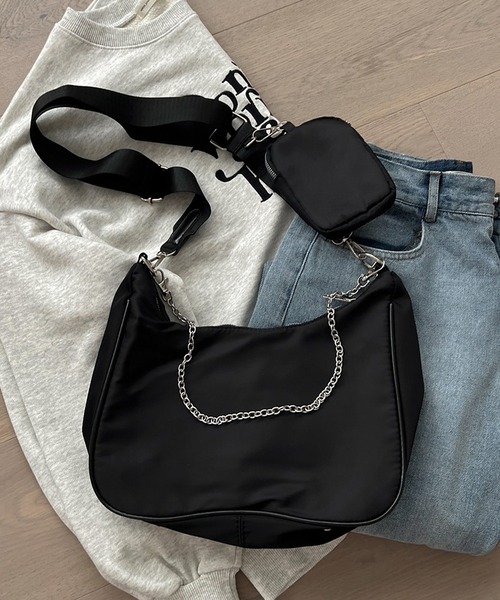 apres jour mignon(アプレジュールミニョン)の「【apresjour mignon×ARIAZ】ポーチ付きショルダーバッグ(ショルダーバッグ・レディース・ブラック・ONESIZE)」の2枚目の写真