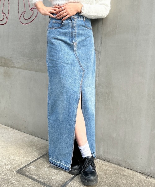 FIG&VIPER（フィグアンドバイパー）の「カットオフデニムスカート（デニムスカート・レディース・ブルー・S/M）」の13枚目の写真