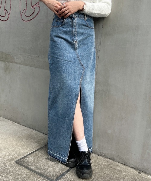 FIG&VIPER（フィグアンドバイパー）の「カットオフデニムスカート（デニムスカート・レディース・ブルー・S/M）」の12枚目の写真