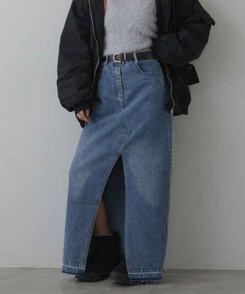 FIG&VIPER（フィグアンドバイパー）の「カットオフデニムスカート（デニムスカート・レディース・ブルー・S/M）」の14枚目の写真