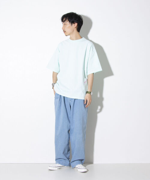 SMITH'S（スミス）の「【SMITH'S AMERICAN／スミス アメリカン】サイドポケット 半袖Tシャツ ポケT（Tシャツ/カットソー・メンズ・ホワイト/ライトグレー/ミント/イエロー・M/L）」の10枚目の写真