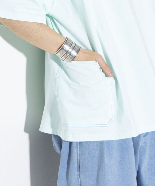 SMITH'S（スミス）の「【SMITH'S AMERICAN／スミス アメリカン】サイドポケット 半袖Tシャツ ポケT（Tシャツ/カットソー・メンズ・ホワイト/ライトグレー/ミント/イエロー・M/L）」の18枚目の写真