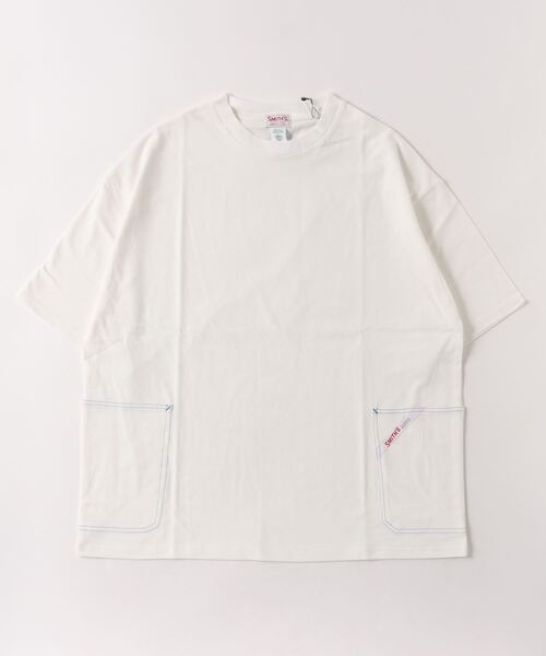 SMITH'S（スミス）の「【SMITH'S AMERICAN／スミス アメリカン】サイドポケット 半袖Tシャツ ポケT（Tシャツ/カットソー・メンズ・ホワイト/ライトグレー/ミント/イエロー・M/L）」の6枚目の写真