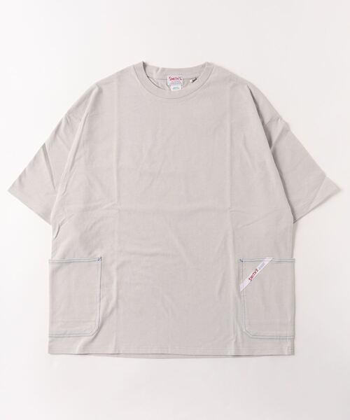 SMITH'S（スミス）の「【SMITH'S AMERICAN／スミス アメリカン】サイドポケット 半袖Tシャツ ポケT（Tシャツ/カットソー・メンズ・ホワイト/ライトグレー/ミント/イエロー・M/L）」の7枚目の写真