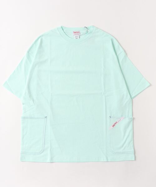 SMITH'S（スミス）の「【SMITH'S AMERICAN／スミス アメリカン】サイドポケット 半袖Tシャツ ポケT（Tシャツ/カットソー・メンズ・ホワイト/ライトグレー/ミント/イエロー・M/L）」の5枚目の写真