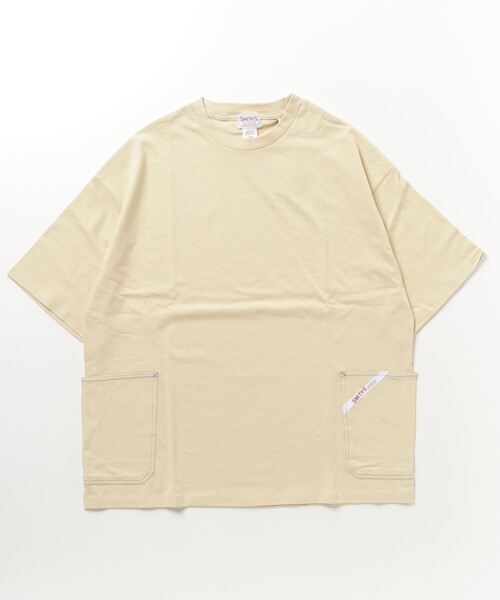 SMITH'S（スミス）の「【SMITH'S AMERICAN／スミス アメリカン】サイドポケット 半袖Tシャツ ポケT（Tシャツ/カットソー・メンズ・ホワイト/ライトグレー/ミント/イエロー・M/L）」の8枚目の写真