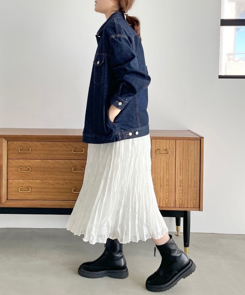 LOWRYS FARM（ローリーズファーム）の「ジャガードプリーツワンピース
