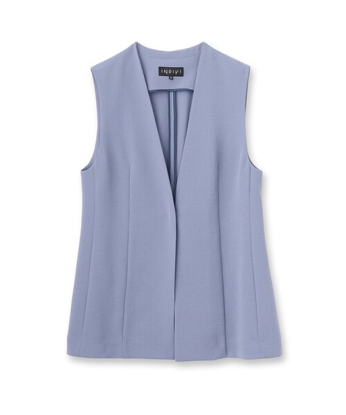 INDIVI（インディヴィ）の「◆【さらっとして快適！/洗える/こなれSETUP】ジレジャケット〈夏の通勤・お出かけに！〉（ベスト・レディース・サックスブルー系5/グレー系その他6/ブラック/ライトグリーン系・34/13/12/05/38/15 ）」の14枚目の写真