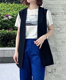 INDIVI | 【こなれSETUP/洗える】ジレジャケット(ベスト)