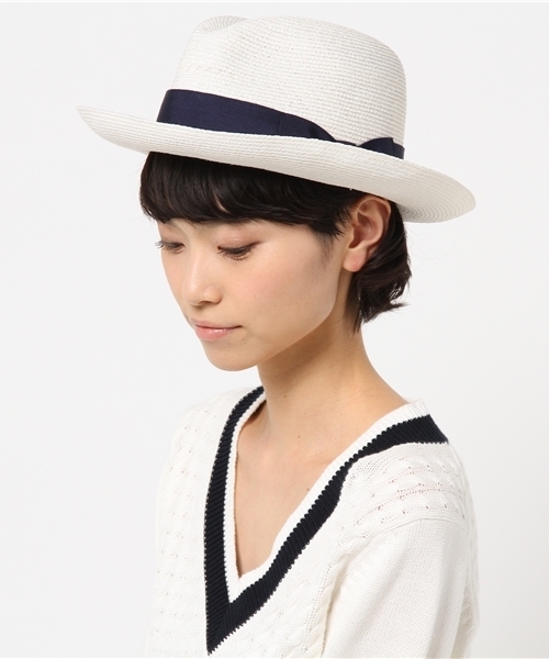 KIJIMA TAKAYUKI（キジマ　タカユキ）の「【KIJIMA TAKAYUKI(キジマタカユキ)】ナカオレハット（ハット・レディース・ネイビー/ホワイト系その他・FREE）」の9枚目の写真