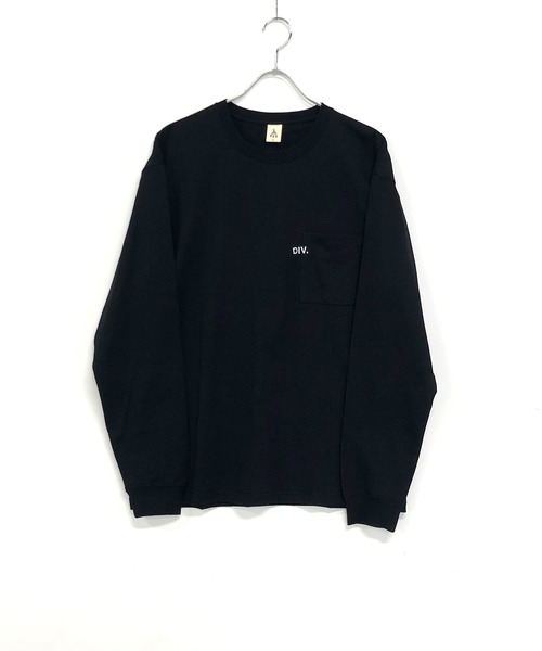 TRAP/U (トラップユー)の「ワンポイント刺繍/ポケット付き クルーネック ロングT(Tシャツ/カットソー・メンズ・ブルー系その他/ブラック/ホワイト・M/L)」の8枚目の写真