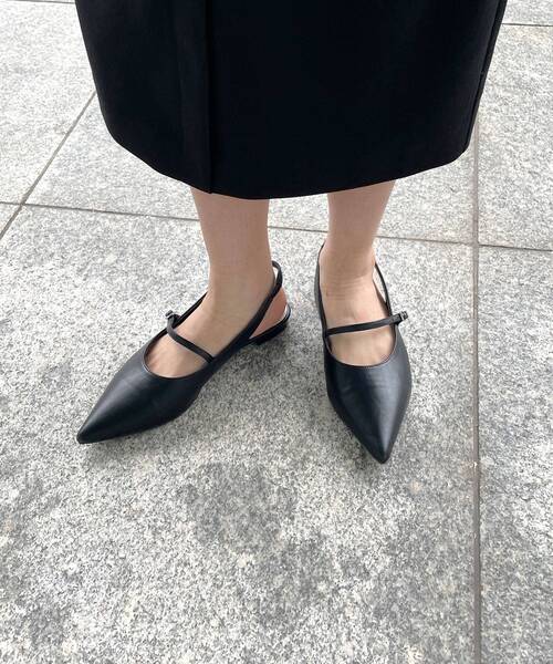 OPAQUE.CLIP（オペークドットクリップ）の「◆バックストラップパンプス【抗菌防臭加工】（サンダル・レディース・ライトベージュ/ブラック・03/02）」の3枚目の写真