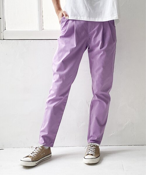 LBC(エルビーシー)の「★ZOZO限定★美脚テーパードパンツパンツ(その他パンツ・レディース・ホワイト/パープル/ブラック/ダークオリーブ/ブルー・L/M/S)」の11枚目の写真