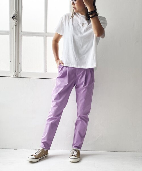 LBC(エルビーシー)の「★ZOZO限定★美脚テーパードパンツパンツ(その他パンツ・レディース・ホワイト/パープル/ブラック/ダークオリーブ/ブルー・L/M/S)」の12枚目の写真