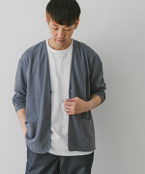 URBAN RESEARCH DOORS（アーバンリサーチドアーズ）の「『UR TECH ひやサラクール』ポンチカーディガン（カーディガン/ボレロ・メンズ・ネイビー/ダークグレー/ライトグレー/ライトブラウン/グレー/ブルー系その他・MEDIUM/LARGE）」の6枚目の写真