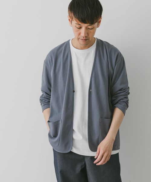 URBAN RESEARCH DOORS（アーバンリサーチドアーズ）の「『UR TECH ひやサラクール』ポンチカーディガン（カーディガン/ボレロ・メンズ・ネイビー/ダークグレー/ライトグレー/ライトブラウン/グレー/ブルー系その他・MEDIUM/LARGE）」の7枚目の写真