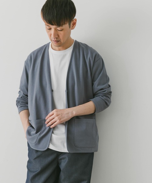 URBAN RESEARCH DOORS（アーバンリサーチドアーズ）の「『UR TECH ひやサラクール』ポンチカーディガン（カーディガン/ボレロ・メンズ・ネイビー/ダークグレー/ライトグレー/ライトブラウン/グレー/ブルー系その他・MEDIUM/LARGE）」の11枚目の写真