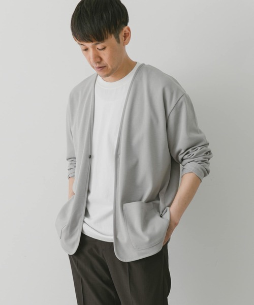 URBAN RESEARCH DOORS（アーバンリサーチドアーズ）の「『UR TECH ひやサラクール』ポンチカーディガン（カーディガン/ボレロ・メンズ・ネイビー/ダークグレー/ライトグレー/ライトブラウン/グレー/ブルー系その他・MEDIUM/LARGE）」の14枚目の写真