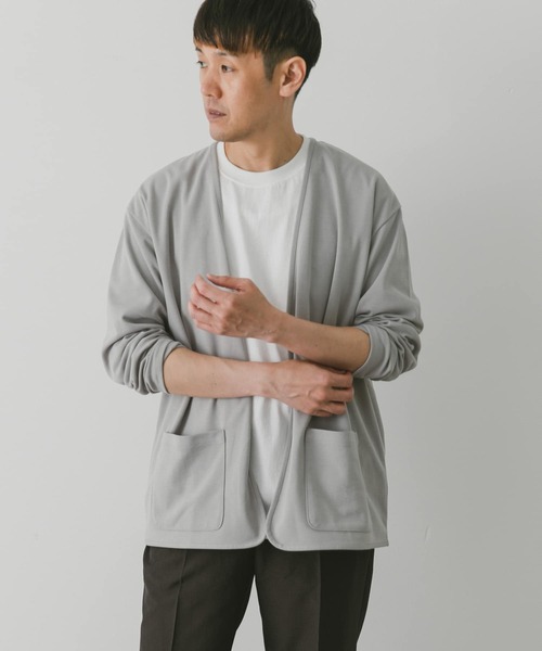 URBAN RESEARCH DOORS（アーバンリサーチドアーズ）の「『UR TECH ひやサラクール』ポンチカーディガン（カーディガン/ボレロ・メンズ・ネイビー/ダークグレー/ライトグレー/ライトブラウン/グレー/ブルー系その他・MEDIUM/LARGE）」の15枚目の写真